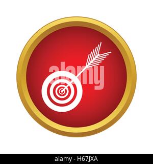 Target and arrow icon in simple style Stock Vector