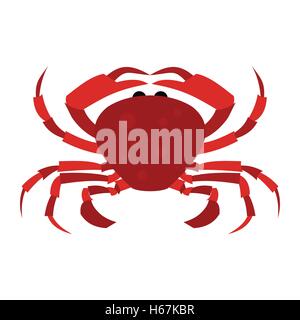 Red Crab icon Stock Vector