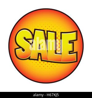 Sale comics icon Stock Vector