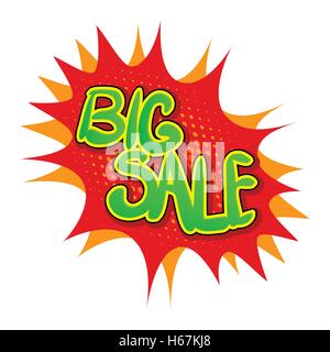 Big sale comics icon Stock Vector