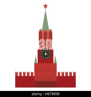 Spasskaya tower icon Stock Vector
