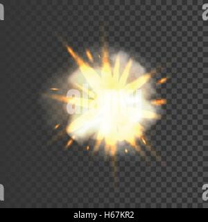 New realistic explosion sign Stock Vector