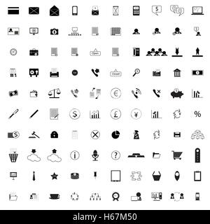 100 company icons Stock Vector