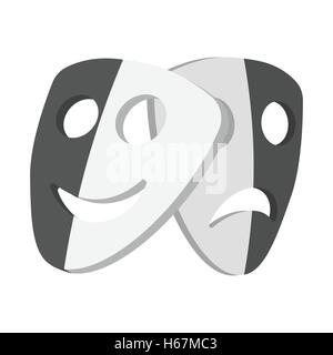 Theater masks cartoon icons Stock Vector