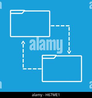 File share thin line icon Stock Vector