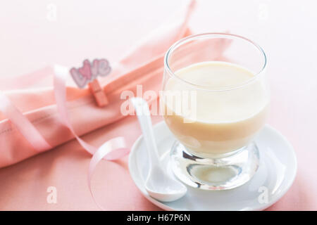 Zabaione, Italian dessert made of egg yolks, sugar, and Marsala wine Stock Photo