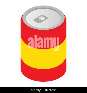 Can of soda isometric 3d icon Stock Vector