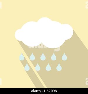 Cloud with drops ecology icon Stock Vector