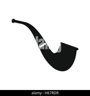 Tobacco pipe simple icon Stock Vector