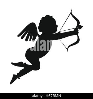 Valentine day cupid simple icon Stock Vector