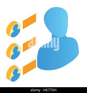 Transfer of persons isometric 3d icon Stock Vector