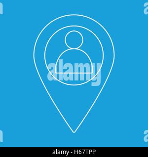 Man map marker icon Stock Vector