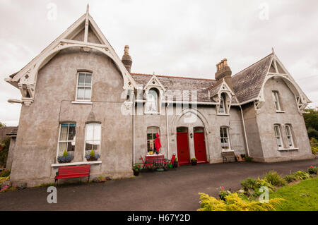 Charles Shiel's Institution Almshouses, Carrickfergus, built in 1868 as a charity for 'destitute women'. Stock Photo