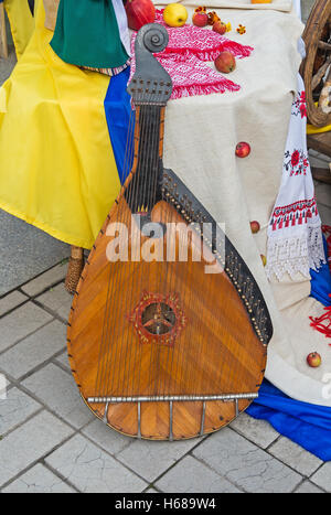 Ukrainian ancient national musical instrument bandura kobza Stock Photo