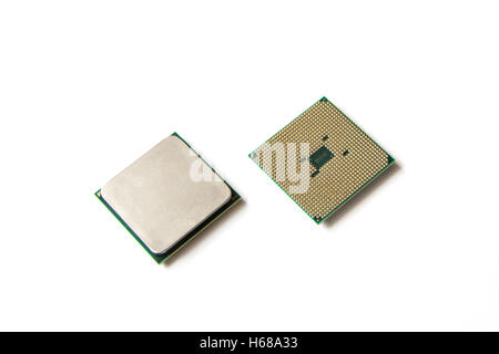 CPU, Processor. Computer central processor unit on white background Stock Photo