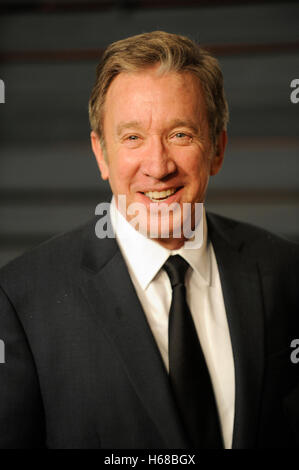 Tim Allen attends the 2015 Vanity Fair Oscar Party hosted by Graydon Carter at Wallis Annenberg Center for the Performing Arts on February 22nd, 2015 in Beverly Hills, California. Stock Photo