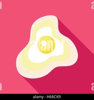 Scrambled eggs icon, flat style Stock Vector