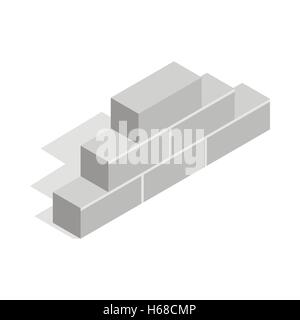 Brickwork icon, isometric 3d style Stock Vector