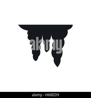 Icicles icon, simple style Stock Vector