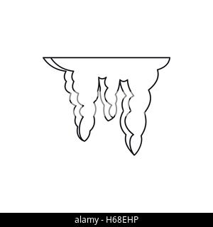 Icicles icon, outline style Stock Vector