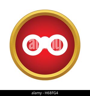 Binocular icon in simple style Stock Vector