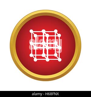 Molecular lattice icon in simple style Stock Vector