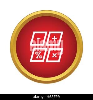 Marks calculation icon, simple style Stock Vector