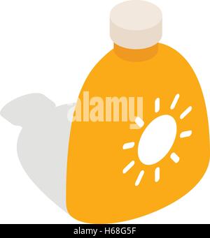 Cream sun protection icon, isometric 3d style Stock Vector