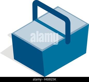 Bag refrigerator icon, isometric 3d style Stock Vector