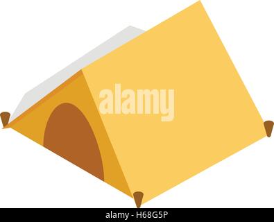 Tent for tourists icon, isometric 3d style Stock Vector