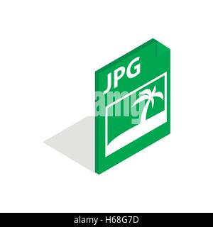 File JPG icon, isometric 3d style Stock Vector