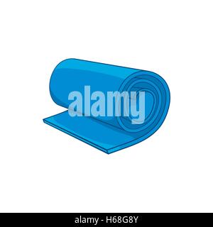Fitness mat icon, cartoon style Stock Vector