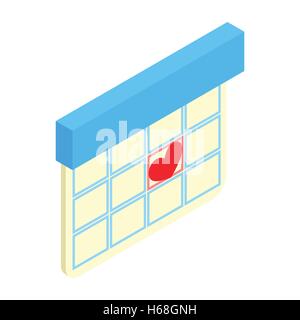 Love date isometric 3d icon Stock Vector