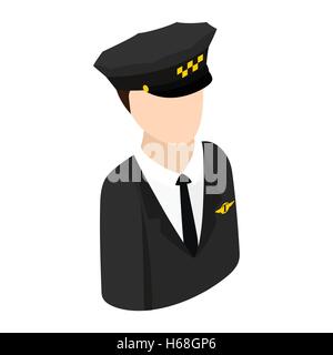 Taxi driver isometric 3d icon Stock Vector