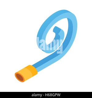 Birthday whistle isometric 3d icon Stock Vector