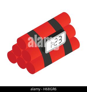 Dynamite isometric 3d icon Stock Vector