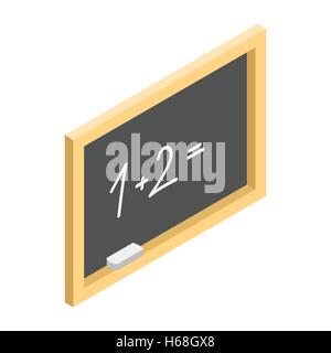 Chalkboard isometric 3d icon Stock Vector