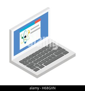 Laptop isometric 3d icon Stock Vector
