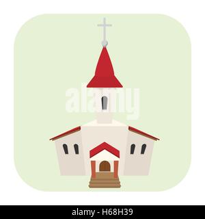 Church cartoon icon Stock Vector