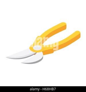 Secateurs isometric 3d icon Stock Vector