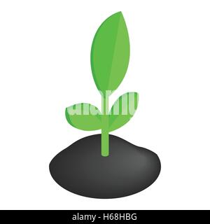 Sprout isometric 3d icon Stock Vector