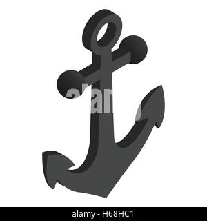 Anchor isometric 3d icon Stock Vector