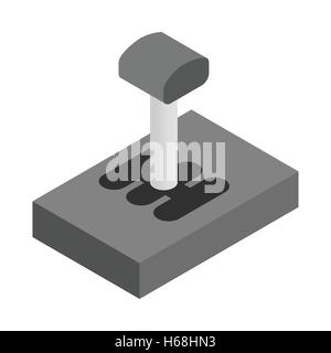 Gear stick isometric 3d icon Stock Vector