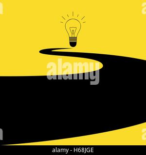 Danger on the path / road to success. Stock Vector