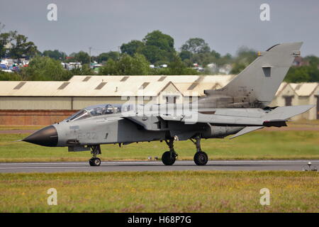 At the Royal International Air Tattoo RIAT 2014 at Fairford, UK, an Italian Tornado 32-23 was put through its paces Stock Photo