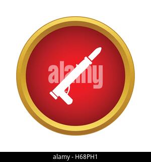 Military rifle army anti tank rocket grenade icon Stock Vector