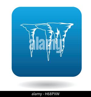 Icicles icon in simple style Stock Vector