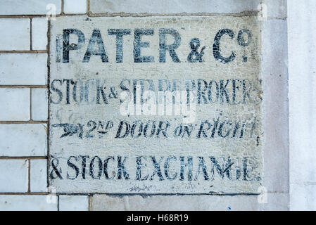 Street sign in a passage on Austin Friars, London, EC2, UK Stock Photo