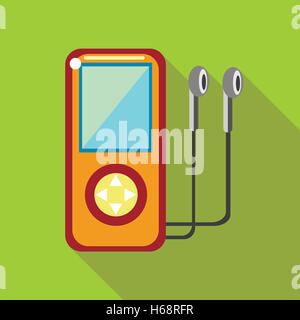 Media player icon, flat style Stock Vector