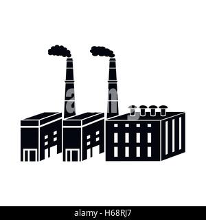 Large chemical plant icon, simple style Stock Vector